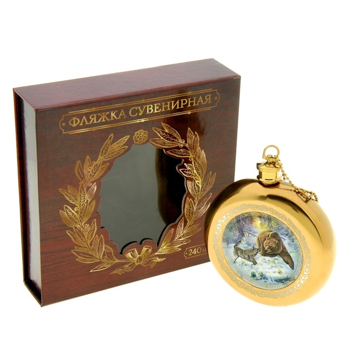 Фляжка "Охота на медведя" 240мл