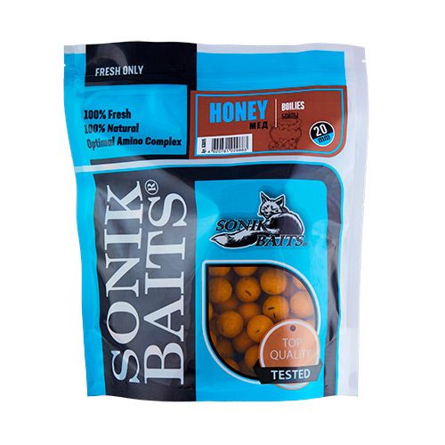 Бойлы вареные Sonik Baits 20 мм Honey (Мед), 750г